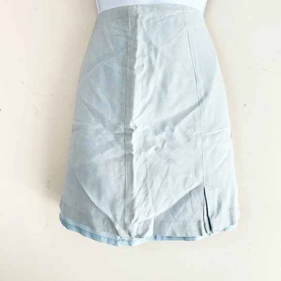 Esprit Women’s Micro Mini Skirt Vintage High rise waist Y2k 2000s Pale Blue - Picture 12 of 12